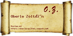 Oberle Zoltán névjegykártya