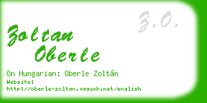 zoltan oberle business card