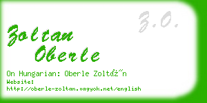 zoltan oberle business card
